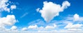 Cloudscape. Blue sky and white cloud. Royalty Free Stock Photo