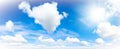 Cloudscape. Blue sky and white cloud. Royalty Free Stock Photo