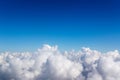 Cloudscape. Blue sky and white cloud.