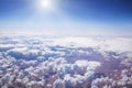 Cloudscape. Blue sky and white cloud.