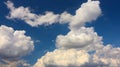 Cloudscape. Blue sky and white cloud. Sunny day. Cumulus cloud.