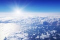 Cloudscape. Blue sky and white cloud.