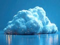 Cloudscape - Blue sky and white clouds, wide panorama Royalty Free Stock Photo