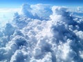 Cloudscape - Blue sky and white clouds, wide panorama Royalty Free Stock Photo