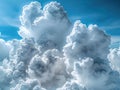 Cloudscape - Blue sky and white clouds, wide panorama Royalty Free Stock Photo