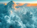 Cloudscape - Blue sky and white clouds, wide panorama Royalty Free Stock Photo