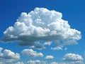 Cloudscape - Blue sky and white clouds, wide panorama Royalty Free Stock Photo