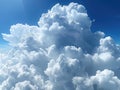 Cloudscape - Blue sky and white clouds, wide panorama Royalty Free Stock Photo