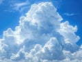 Cloudscape - Blue sky and white clouds, wide panorama Royalty Free Stock Photo
