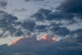 Cloudscape, Colored Clouds at Sunset Royalty Free Stock Photo