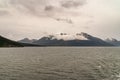 Cloudscape covers mountain, Beagle Channel, Tierra del Fuego, Argentina