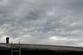 Cloudscape with dark Mammatus clouds