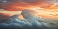 Cloudscape Dawn - Morning Glow at Dawn - Professional Photography Studio - Studio Lighting - Cloud Texture Focus