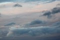Cloudscape, dramatic Clouds at Sunset near the Ocean Royalty Free Stock Photo