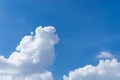 Cloudscape, dramatic withe cloud on blue sky,