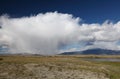 Cloudscape at lake Dayan Nuur in Mongolian Altai