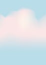 Cloudscape light blue sky white clouds, vector, isolated, template for baner, background, poster Royalty Free Stock Photo