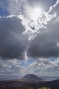 Cloudscape over biblical Mount Tabor, Israel Royalty Free Stock Photo