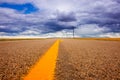 Cloudscape over highway Royalty Free Stock Photo