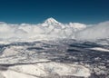 Cloudscape over Koryaksky volcano Royalty Free Stock Photo