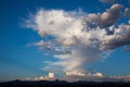 Cloudscape over Mojave Desert, Nevada. Royalty Free Stock Photo