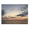 Cloudscape over sea and Island at Sunset - Cyprus Paphos