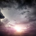 Cloudscape with Ray of Light Royalty Free Stock Photo