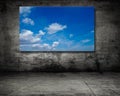 Cloudscape on screen Royalty Free Stock Photo