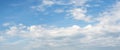 blue sky with white cloud background. Cloudscape - Blue sky and white clouds, wide panorama. sky blue background morning day Royalty Free Stock Photo