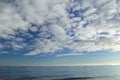 Cloudscape with stratocumulus clouds over horizon Royalty Free Stock Photo