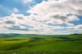 The cloudscape on the summer grassland of Hulunbuir,China. Royalty Free Stock Photo