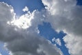 Cloudscape with the sun rays radiating from behind Royalty Free Stock Photo