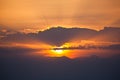 Cloudscape sunset with rays Royalty Free Stock Photo