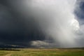 Cloudscape of thunderclouds over the flat area in Montana USA covering the sky Royalty Free Stock Photo