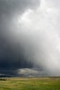 Cloudscape of thunderclouds over the flat area in Montana USA covering the sky Royalty Free Stock Photo