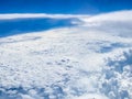 Cloudscape, a view from airplane window Royalty Free Stock Photo