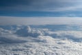 Cloudscape viewed from an airplane in flight