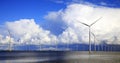 Cloudscape and wind-turbines