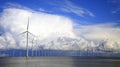 Cloudscape and wind-turbines