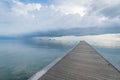 Cloudscapes on a Tropical Island, Ko Samui, Thailand, With a Wooden Bridge on Sea, Storm Clouds