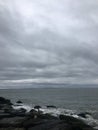 Cloudy Afternoon in January at Coney Island in Brooklyn, New York, NY.