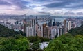 View over Victoria Harbour and Central in Hong Kong Royalty Free Stock Photo
