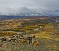 Cloudy autumn day in the Altai mountains Royalty Free Stock Photo