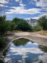 Vertical landscape of Table Mountain Peak in the Santa Catalina Mountains in Tucson Arizona USA Royalty Free Stock Photo