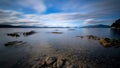 Cloudy blue sky over the Ardmore, North Saanich, Vancouver Island, BC Canada Royalty Free Stock Photo