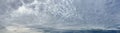 Cloudy blue sky panorama. Clouds on cloudscape Royalty Free Stock Photo