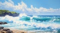 Realistic Seascapes: North Sea Waves Crashing At Waimea Bay