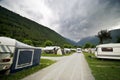 Cloudy camp site Royalty Free Stock Photo