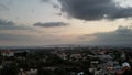 Cloudy city evening overcast rain