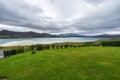 Cloudy coastal landscape of Kyle of Tongue in the north west Highlands, Scotland Royalty Free Stock Photo